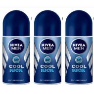 Nivea Men Cool Kick Deodorant Roll On 50ml - Pack of 3