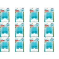 Toilet Duck 3 In 1 Cool Mist Rim Block Holder 55ml clipped onto a toilet rim
