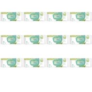 Pampers Harmonie Aqua Baby Water Wipes 48s pack on a clean nursery changing table
