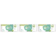 Pampers Harmonie Aqua Baby Water Wipes 48s pack on a clean nursery changing table
