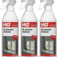 HG All Plastic Cleaner Multi-Use Spray 500ml - Pack of 3