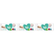 Pampers Sensitive Baby Wipes pack of 52 on a clean changing table

