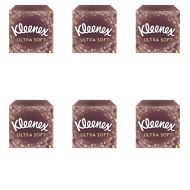 Kleenex Ultra Soft Facial Tissues box on a clean bedside table
