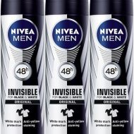 Nivea Men Invisible Black & White Antiperspirant 150ml - Pack of 3