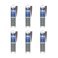 Bond It Premiere HA6 Marine Grade RTV Silicone Sealant Brown 310ml - Pack of 6
