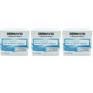 Derma V10 Day & Night Cream Anti-Ageing Collagen Almond Oil & Vitamin E 50ml - Pack of 3