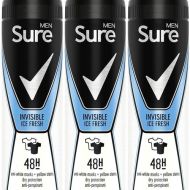 Sure Men Deodorant Invisible Ice 150ml - Pack of 3