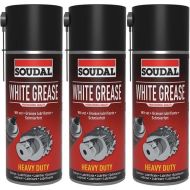 Soudal White Grease Spray 400ml - Pack of 3
