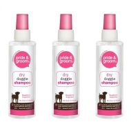 Pride & Groom Dry Doggie Shampoo Spray Raspberry 200ml - Pack of 3