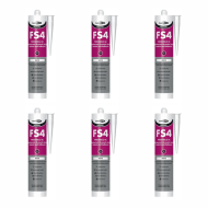 Bond It Premiere FS4 Fireshield AC White Sealant & Adhesive 310ml - Pack of 6