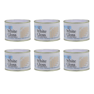 151 Coatings White Gloss Non-Drip Paint Tin 180ML - Pack of 6