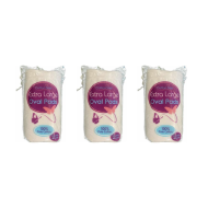Cotton Tree Extra Large Oval Pads 100% Cotton & Soft 40pk - Pack of 3