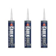 Everbuild Caulk Once Premium Quality Acrylic Caulk White 295 ml - Pack of 3