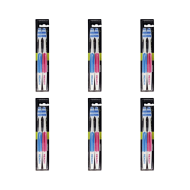Listerine Duo Reach Interdental Firm Toothbrush Twin Pack on a clean bathroom shelf
