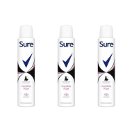 Sure Invisible Pure Antiperspirant Deodorant for Women 200ml - Pack of 3