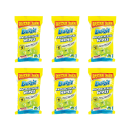 Duzzit Antibacterial Wipes - 50 Wipes - Pack of 6