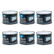 151 Coatings Black Gloss Non-Drip Paint Tin 180ML - Pack of 6