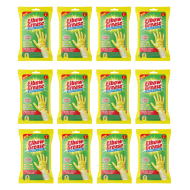 Elbow Grease Rubber Gloves Extra Strong Non-Slip Size Large - Pack of 12