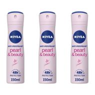 Nivea Pearl and Beauty Deodorant 150ml - Pack of 3