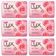 Lux Soft Touch French Rose & Almond oil Soap Bar - Pack of 6