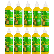 Everbuild 502 All Purpose Weatherproof Wood Adhesive Bottle 500ml - Pack of 10