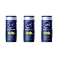 Nivea For Men Energy Shower Gel 250ml - Pack of 3