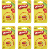 Carmex Cherry Long-Lasting Moisturising Lip Balm Pot SPF 15 7.5g - Pack of 6
