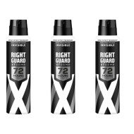 Right Guard Xtreme Invisible Deodorant For Men 150ml - Pack of 3
