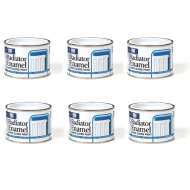 151 Coatings Radiator Enamel White Gloss Paint 180ML - Pack of 6