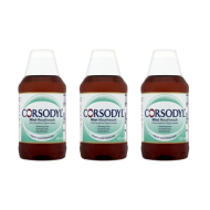 Corsodyl Mint Mouthwash Treats Gums Problems 300ml - Pack of 3