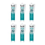 Bond It Caulk-Mate White Decorators Sealant Caulk 310ml - Pack of 6