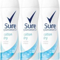 Sure Motion Sense Women Cotton Dry Deodorant 150ml - Pack of 3