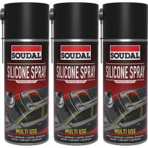 Soudal Multiuse Silicone Spray 400ml - Pack of 3