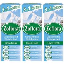 Zoflora Concentrated Disinfectant Linen Fresh 3in1 Action 120ml - Pack of 3