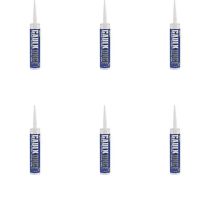 Everbuild Caulk Once Premium Quality Acrylic Caulk White 380 ml - Pack of 6