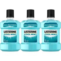 Listerine Cool Mint Mouthwash 1 Litre - Pack of 3