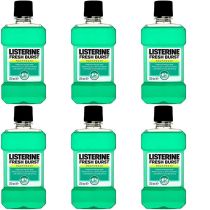Listerine Fresh Burst Mouthwash 250ml - Pack of 6