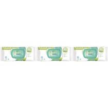 Pampers Harmonie Aqua Baby Water Wipes 48s pack on a clean nursery changing table