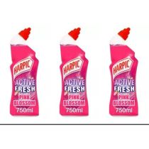 Harpic Active Fresh Pink Blossom 750ml - Pack of 3
