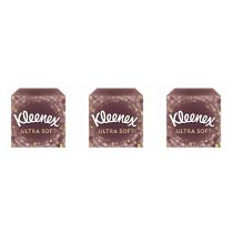 Kleenex Ultra Soft Facial Tissues box on a clean bedside table
