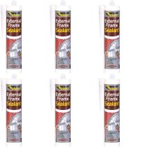Everbuild Window and Door Frame Acrylic Sealant White 290ml - Pack of 6