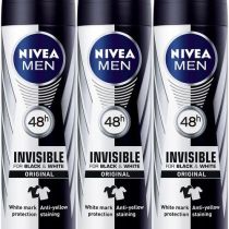 Nivea Men Invisible Black & White Antiperspirant 150ml - Pack of 3