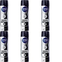 Nivea Men Invisible Black & White Antiperspirant 150ml - Pack of 6