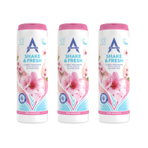 Astonish Shake & Fresh Carpet Freshener Pink Blossom 400g - Pack of 3