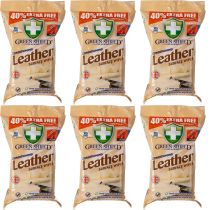 Greenshield Leather Wipes - 70 Wipes - Pack of 6