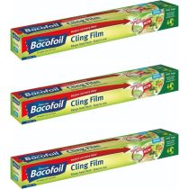 Bacofoil Cling Film With Easy Cut System 32.5cm x 20m - Pack of 3
