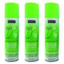 Beauty Formulas Odour Control Foot & Shoe Care Spray 150ml - Pack of 3
