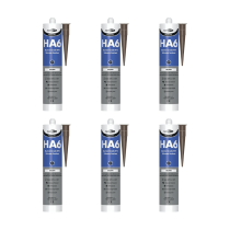 Bond It Premiere HA6 Marine Grade RTV Silicone Sealant Brown 310ml - Pack of 6