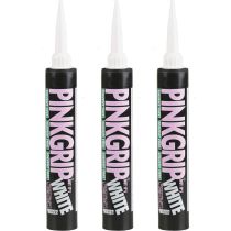 Everbuild Pinkgrip Solvent Free Grab Adhesive 380ml - Pack of 3