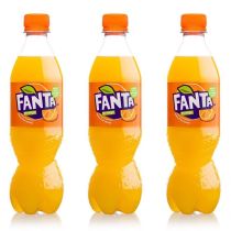 Fanta Soft Drink Orange Bottle 500ml - Pack of 3